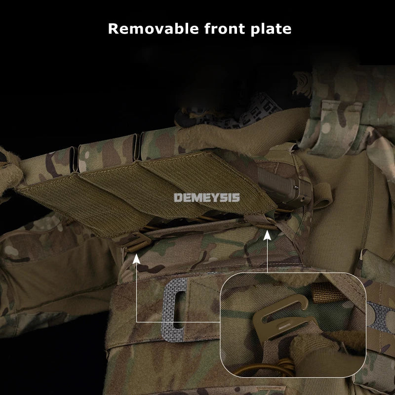 Tactical Vest Airsoft Plate Carrier Military Training Modular Molle System with Triple Magazine