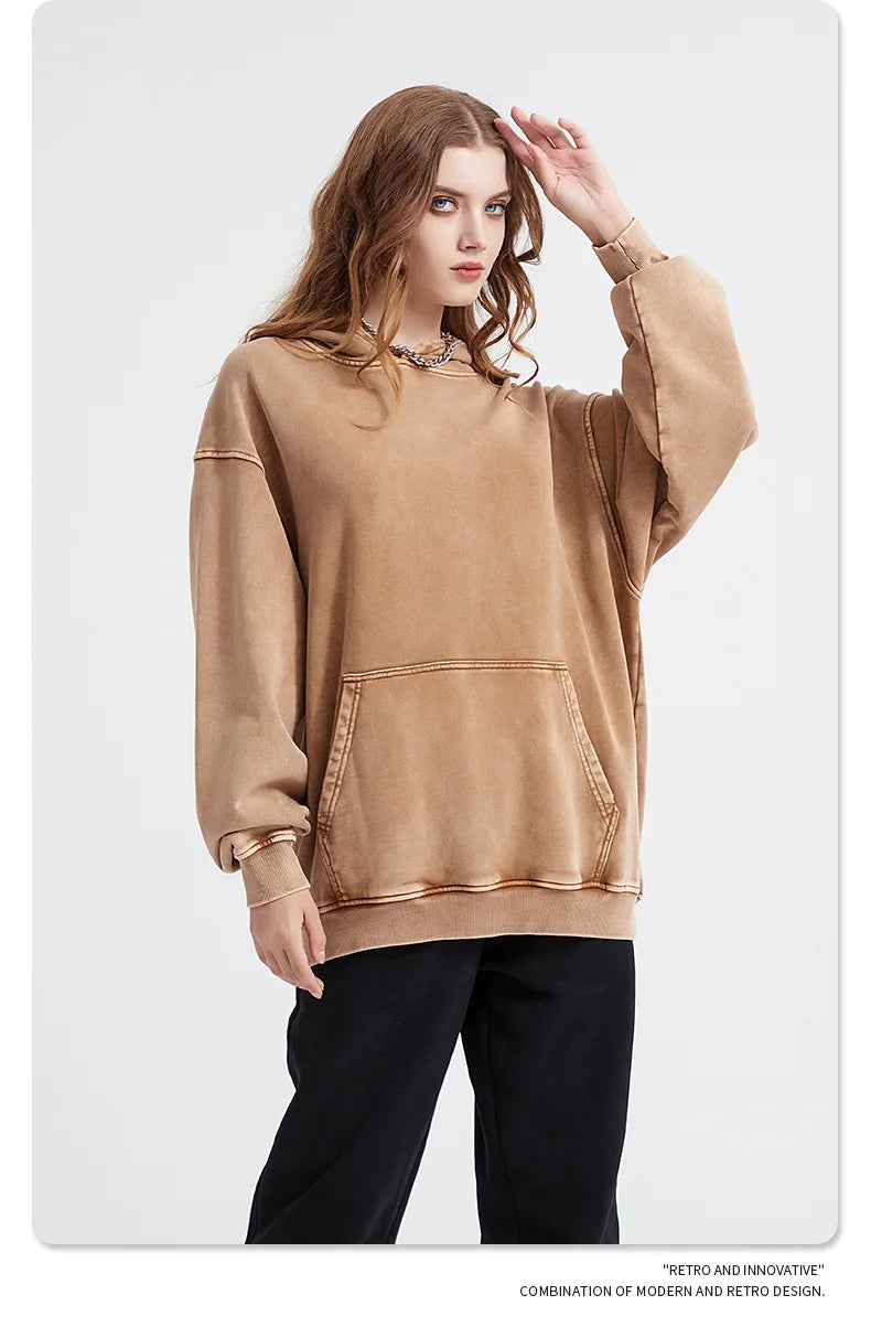 Bornladies Retro Verdikte Hoodie Mode Warme Trui 100% Katoen Dames Trend