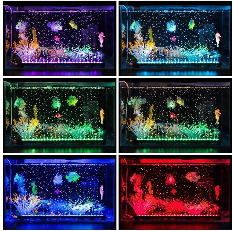 Аквариумный светильник IP68, водонепроницаемый светодиодный RGB-светильник для аквариума, подводный светильник