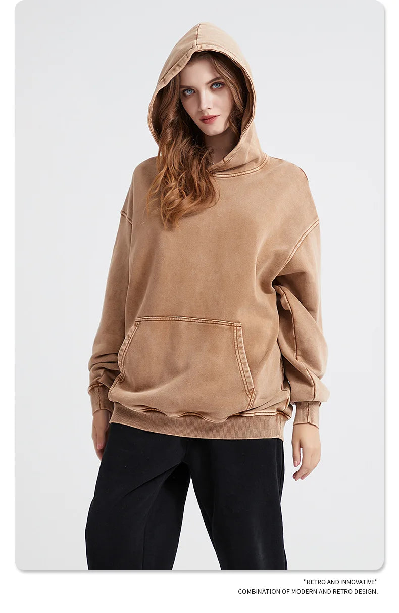 Bornladies Retro Verdikte Hoodie Mode Warme Trui 100% Katoen Dames Trend