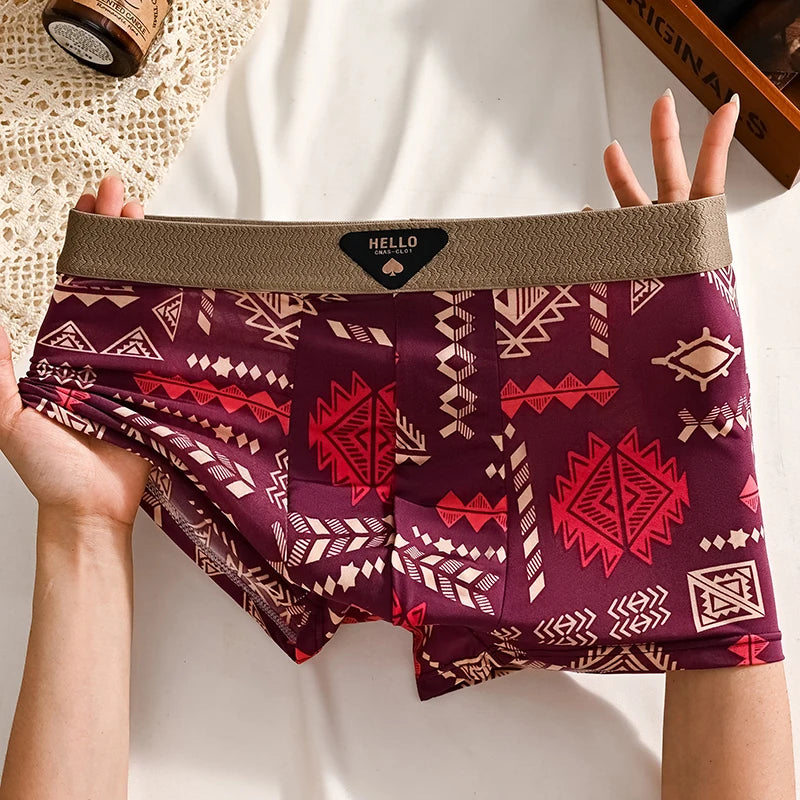 1 stuk herenondergoed van ijszijde, boxershorts, plus size 6XL, ademend