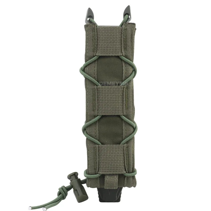 Tactical Pistol Magazine Pouch Fits MP5 MP7 .45 Single Open Top MOLLE 9mm Fast Mag Pouches