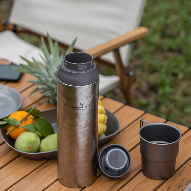 Boundless Voyage 800ml Titanium Vacuum Flask Insulated Thermos Water Bottle with