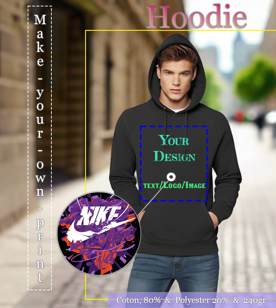 Hood with a hood with its print