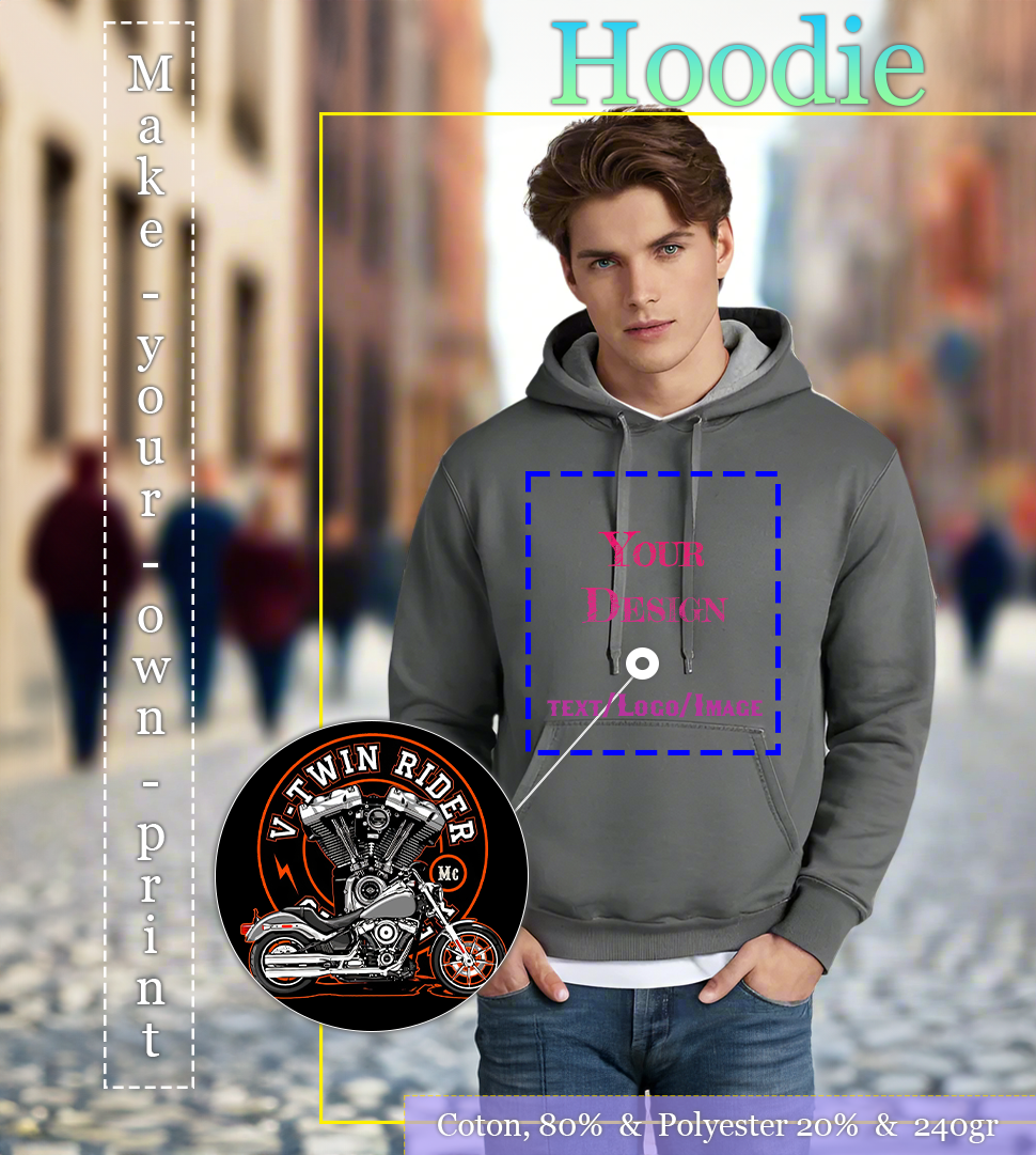 Hood with a hood with its print