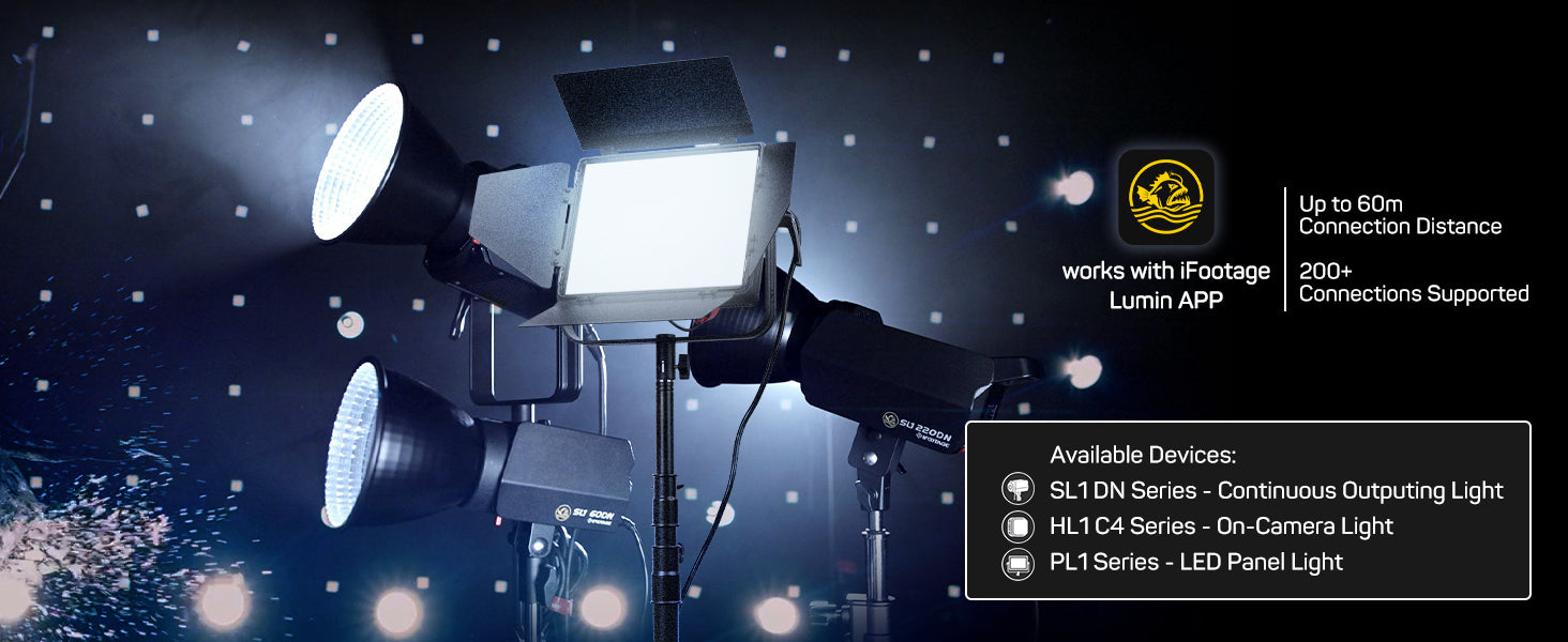 Ifootage Rgbw LED Video Light, LED Panel Light with U Bracket, 7200 Lux 1m 2700k 6500k CRI 96 Tlci