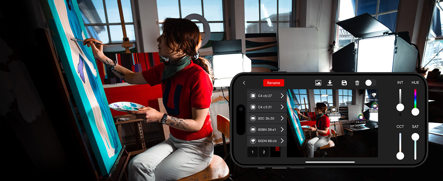 Ifootage Rgbw LED Video Light, LED Panel Light with U Bracket, 7200 Lux 1m 2700k 6500k CRI 96 Tlci