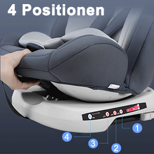 Ap01 Kl005 Child Seat 360 Baby Car Seat Rotatable Isofix, ECE R44 04, 9 36 kg 0 12 Years, 5 Point