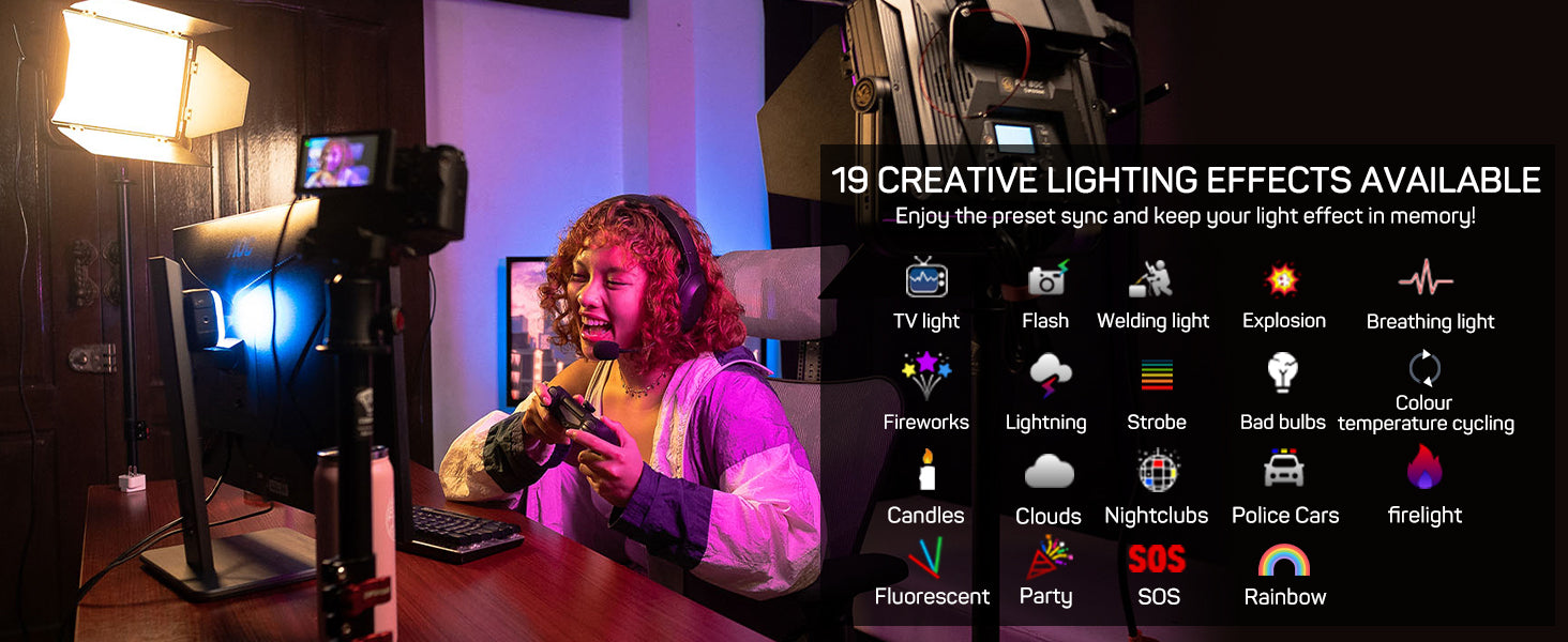 Ifootage Rgbw LED Video Light, LED Panel Light with U Bracket, 7200 Lux 1m 2700k 6500k CRI 96 Tlci