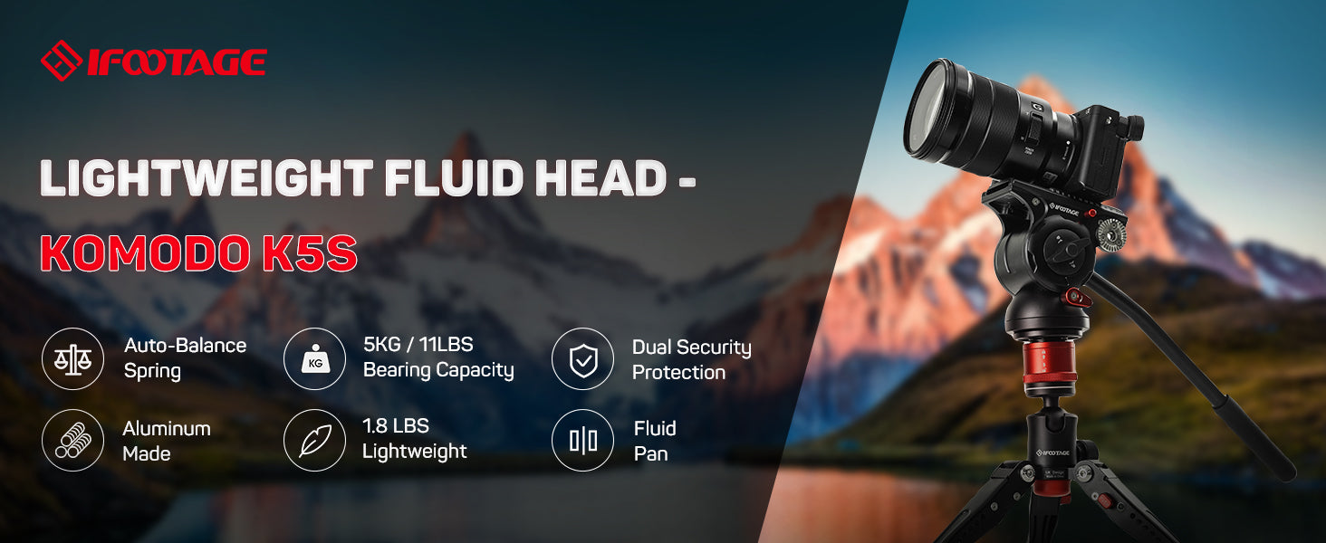 Ifootage Gazelle Tc6s 65 Carbon Fiber Video Tripod, Professional Camera Tripods 3 Sections with