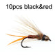 10PCS black red