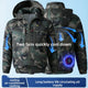Hooded air conditioning clothes green flower without accessories