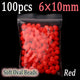 100pcs Red 6X10mm