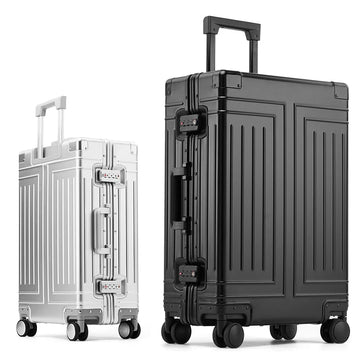20 24 26 30 Inch Aluminum Trolley Suitcase Waterproof Metallic Cabin Luggage
