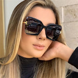 Brand Designer T Sunglasses 2022 New Oversized Square Women Sun Glasses Female Big Frame Colorful Shades for Women Oculos