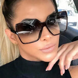 Oversize Square Sunglasses Women Retro Fashion Luxury Brand Personlity Gradient Black Sun Glasses Female Outdoor Shades
