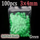 100pcs Green 3X4mm