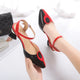 Black and red sandal