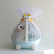 Blue empty box + bow + XINGX yarn filler + Longbao doll + tag; 21.5*20*21.5
