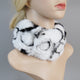 Scarf white black