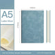 A5 zacht leren boek-Lake Blue