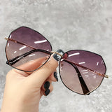 Sunglasses Women Retro 2024 Drive Travel Delicate Oval Frame Brand Design Gradient Color Vintage Sun Glasses Ladies 5 Colors