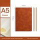 A5 huidgevoel zacht lederen boek-bruin