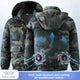 C multi-pocket hooded air conditioning clothes green flower pattern without accessories