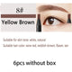 6pcs Yellow Brown