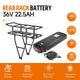36V22.5Ah Achterdrager 4A lader