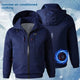 Hooded air conditioning clothes dark blue without accessories