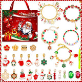 Christmas Advent Calendar 24 Days Countdown Bracelet Blind Box DIY Christmas Decoration Hand Jewelry