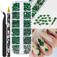 groene strass set