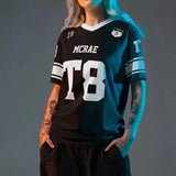 Tate McRae Jersey 2025 New SpringSummer Men's and Women's Sportswear T8 McRae Football Jersey V-Neck T-Shirt y2k clothes