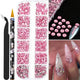 Roze strass-set
