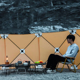 Camping Windproof Board Outdoor Cool Folding Windshield Shelter Camp Supplies Windscreen Shelter Picnic Windproof Wall 4.8M