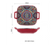 9in Square Red