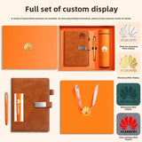 Luxury A5 Business Notebook Gift Box With Thermal Cup Customizable Logo High End Conference Record