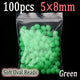 100pcs Green 5X8mm