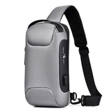 Shoulder Bag for Men Waterproof USB Man Crossbody Bag Anti-Theft Short Travel Messenger Sling Fashion Designer Chest Bag