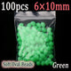 100pcs Green 6X10mm