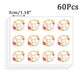 60pc 3cm Stickers