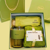 Set of 3pcs Gifts Set for Women Mom UV Umbrella Cup Towel Universal Gift Set with Gift Box hand