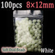 100pcs White 8X12mm