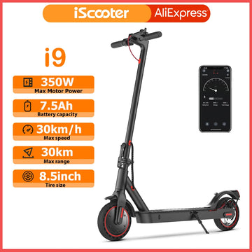 i9 8.5 inch Electric Scooter 350w 7.5Ah Scooter for Adults 30km h Speed 30km Max