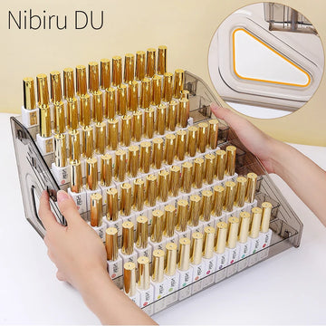 Clear Acrylic Nail Polish Display Stand Multi layer Plastic Storage Rack UV