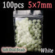 100pcs White 5X7mm