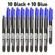 10 Zwart 10 Blauw