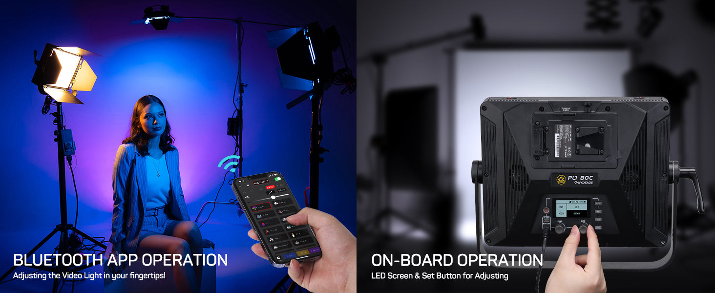 Ifootage Rgbw LED Video Light, LED Panel Light with U Bracket, 7200 Lux 1m 2700k 6500k CRI 96 Tlci