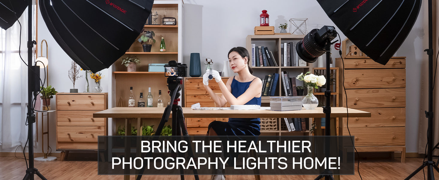 Ifootage COB Video Light SL1 60dn CRI 98 Tlci 99 12200 LM 70W COB Light with 5600k Daylight Mini